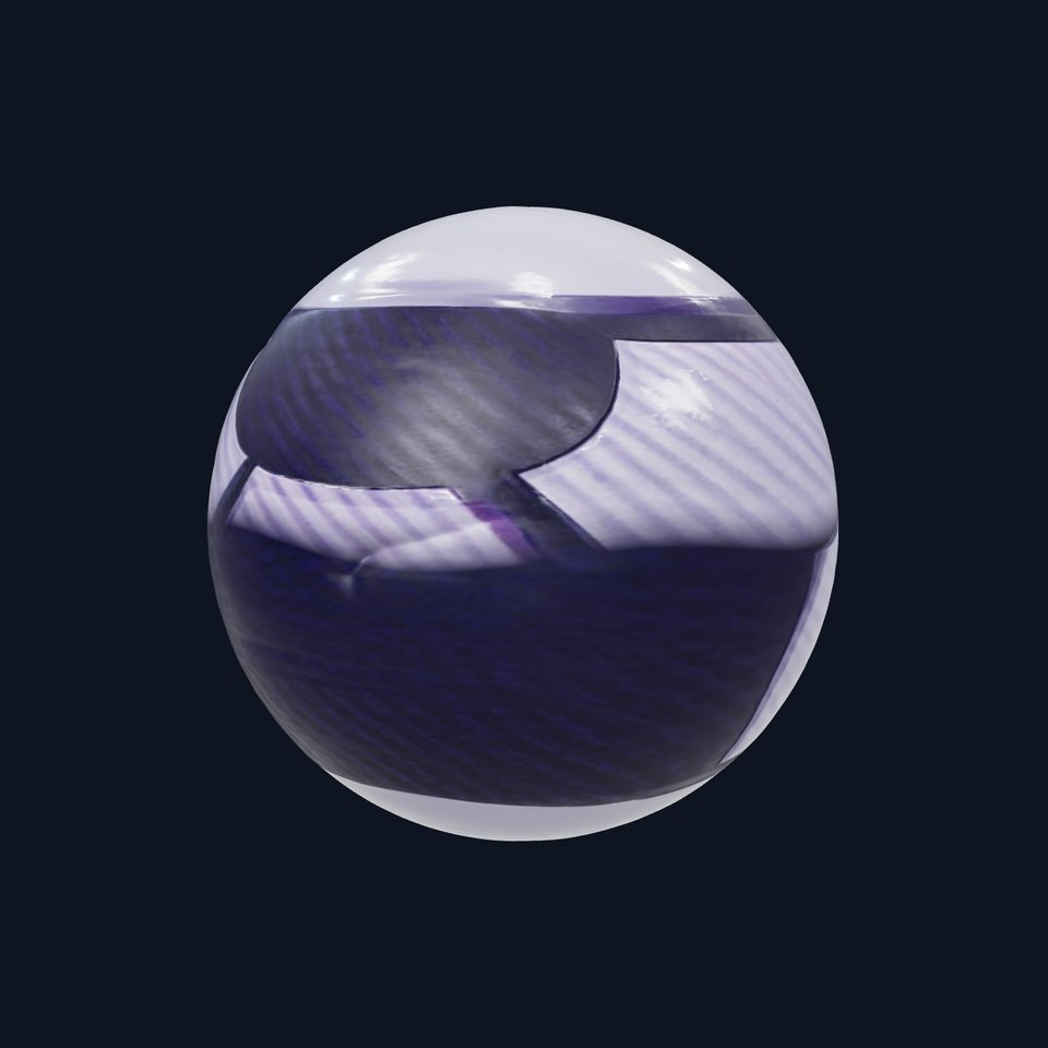 Carbon Fiber Purple Gloss HQ PBR Textures Set